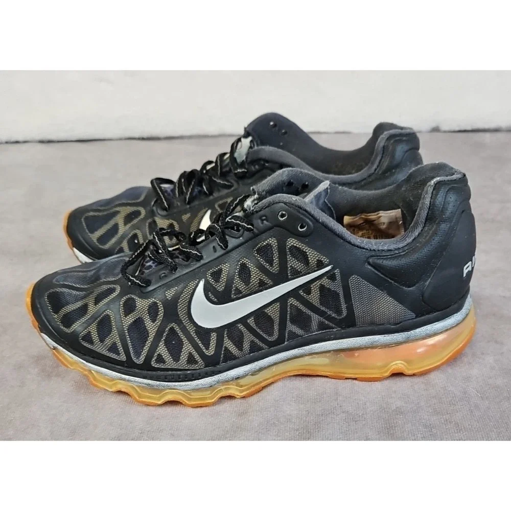 Nike Air Max Black Orange GS Shoes 431873-008 Size Youth 6.5Y Women's 8